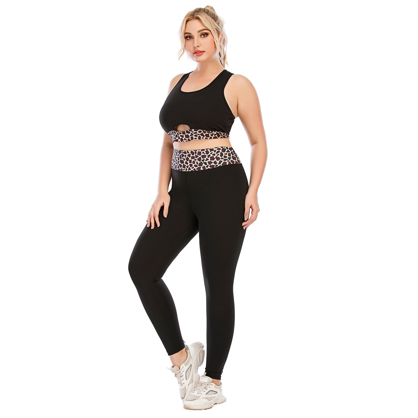 24k Curvy Workout Leopard Set