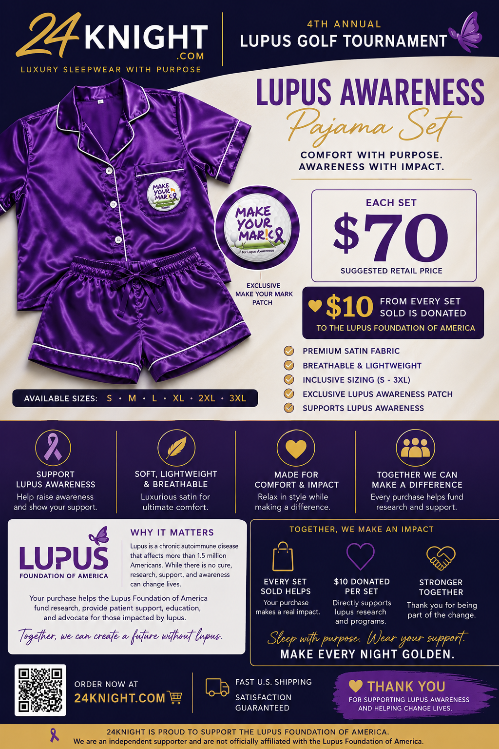 Lupus Awareness PJ Set