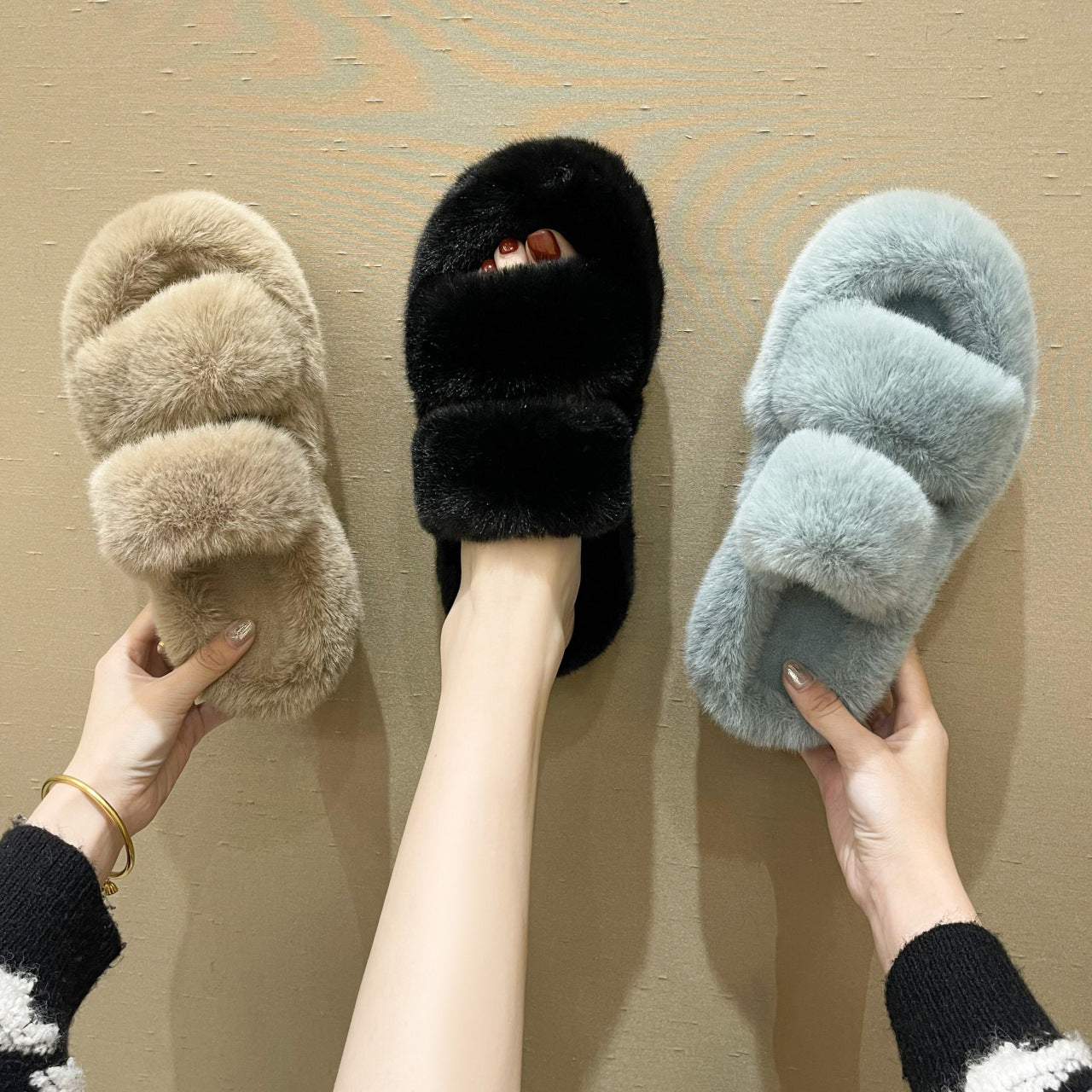 24k Fuzzy Slippers